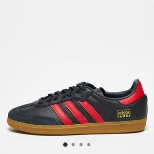 Adidas Samba Black and Red Sneakers